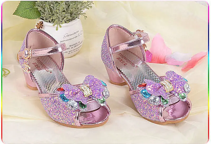 New Cute Fashion Children's Kids Girls Princess Sandals High Heels