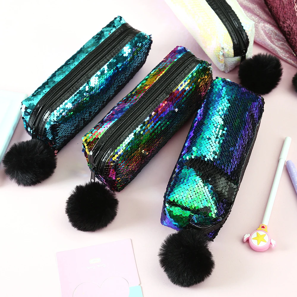 Чехол для карандашей с блестками Estuche Escolar Kalemlik Trousse Scolaire Stylo Sequin коробка для карандашей Utiles Escolares милый чехол для ручек Astuccio