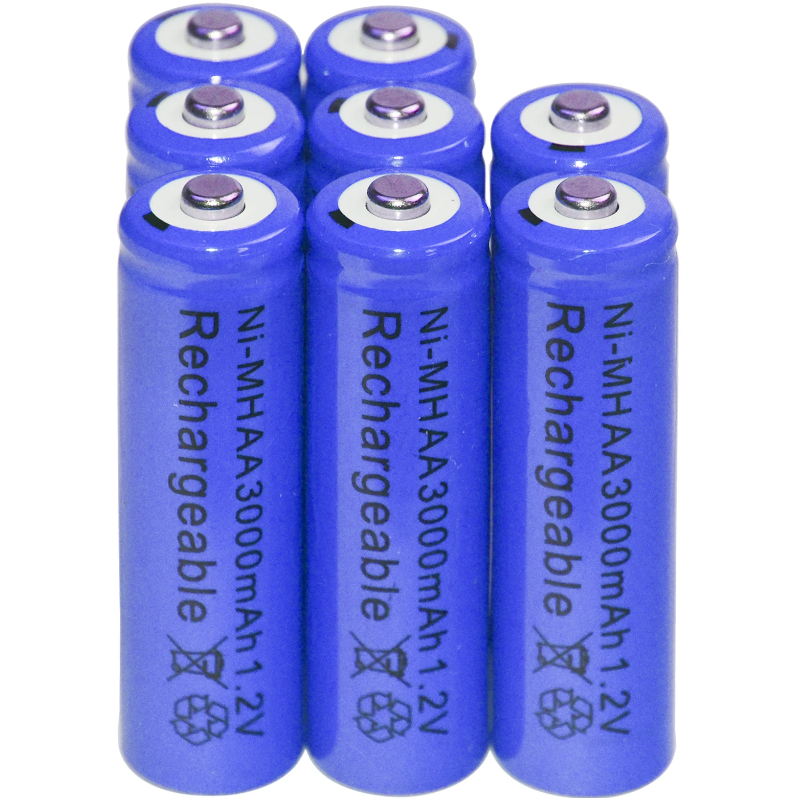 2/8/20/48 шт. никель гидридный аккумулятор AA Ni MH 3000 мАч 1 2 В синий|rechargeable battery|hydride batteries