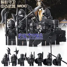 DR TONG 7pcs Medieval Castle Knights The Hobbits The Lord of the Rings Figures with Armor