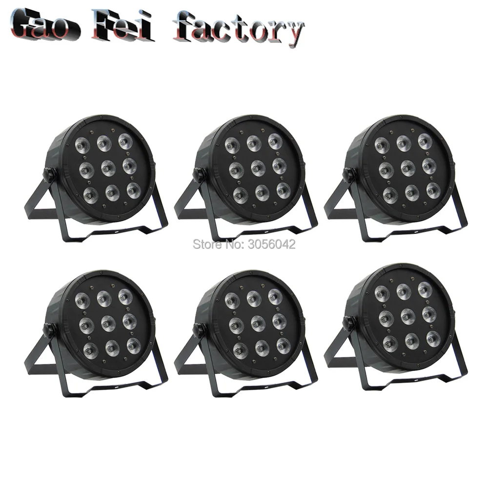 

6PCS/LOT High brightness led par rgbw quad 9x12w wash light dj dmx Stage