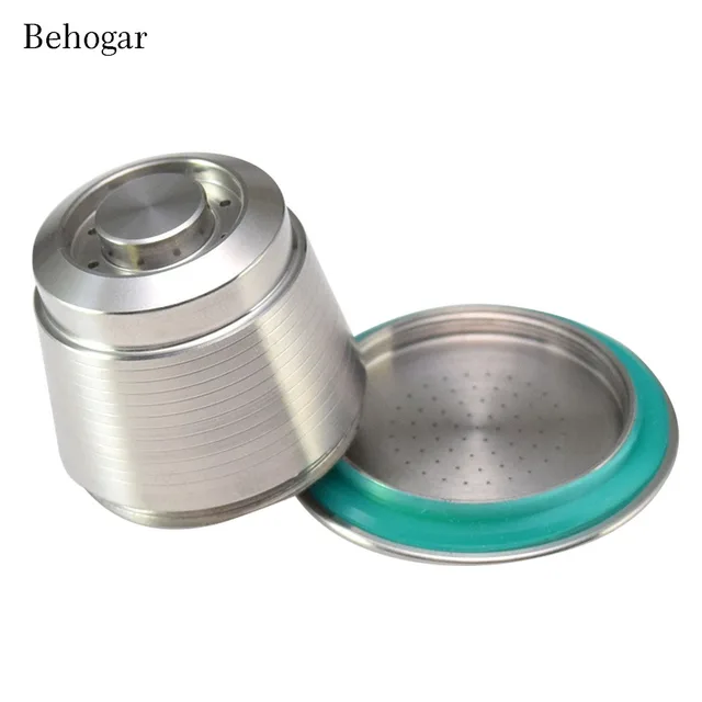 Special Offers Behogar Stainless Steel Metal Refillable Reusable Coffee Filter Capsule Cup fit for Nespresso Machine Maker Tools