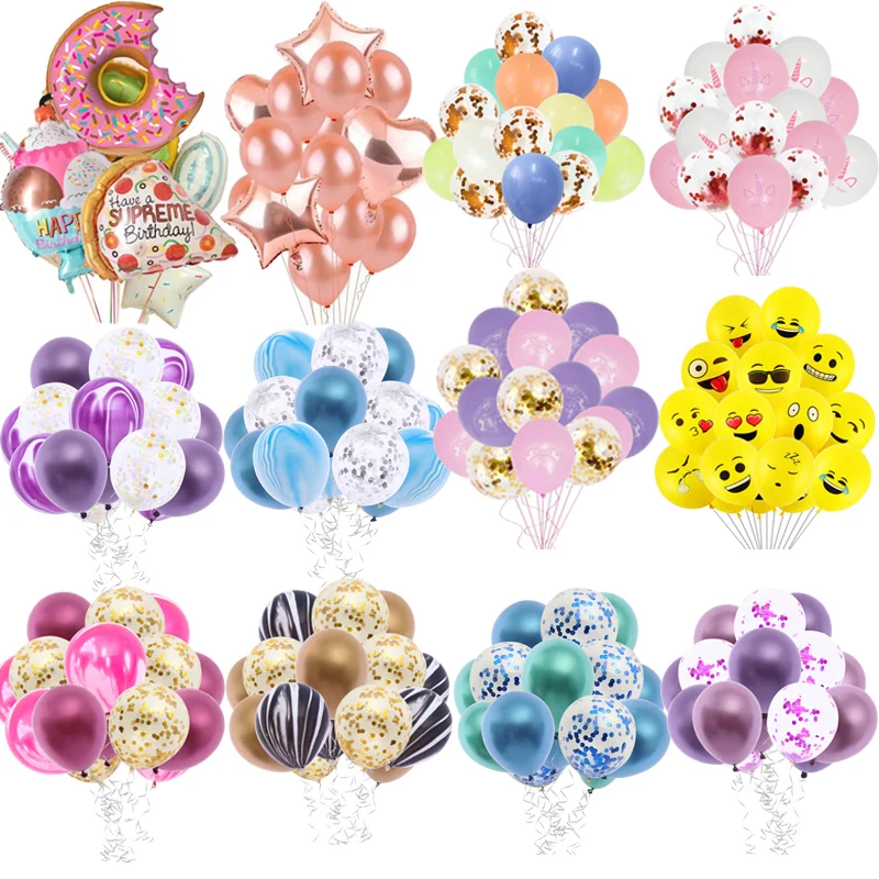 

WEIGAO Donut Pizza Foil Balloons Air Ballons Wedding Decorations Helium Balloon Birthday Party Decoration Kids Baby Shower Balls