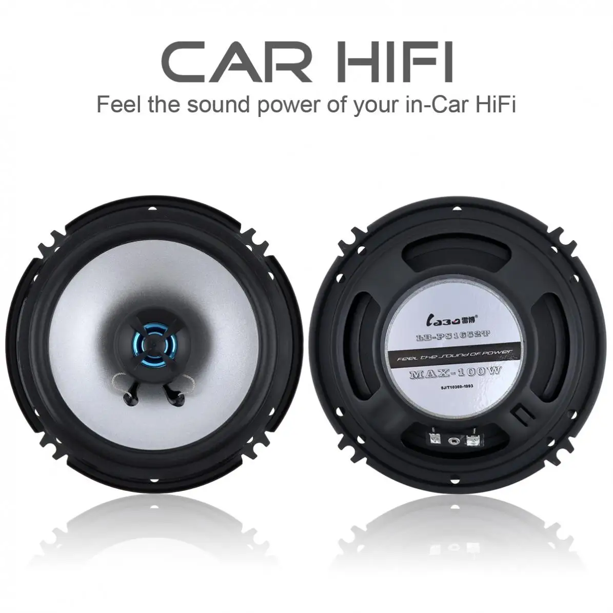 

Labo 2pcs Car Speakers 6.5 Inch 2 Way Car audio Coaxial speaker 100W Vehicle Door Auto Stereo Full Range Frequency Hifi Speakers