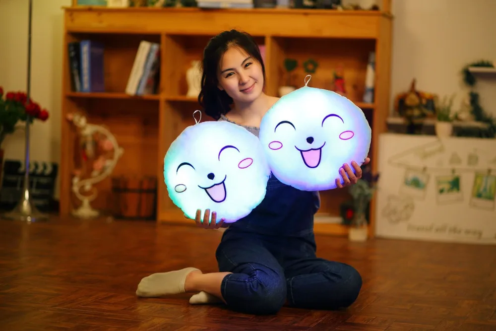 35 см светящаяся выразительная Подушка Мягкие животные кукла подушка плюшевое освещение Kawaii, детские игрушки для детей