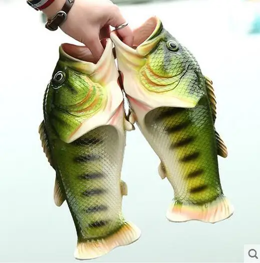 新しいファッションcoupls靴リアル魚靴女