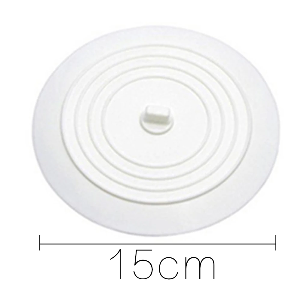 15cm Round Basin Kitchen Universal Silicone Flat Cover Bathtub Shower Accessory Hair Catcher Sink Water Stopper Drain Plug