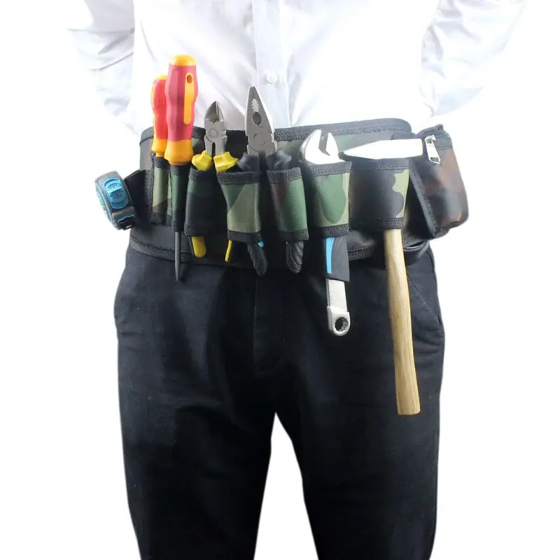

Hardware Toolkit Mechanics Waist Tool Bag Waterproof Oxford Cloth Multi Organize Pockets Storage Pouch Electrician Worker Supply