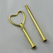 Пересылка разноцветные 2 уровня-торт сердце фитинг ручки/торт стоять металлические ручки 10 компл./упак