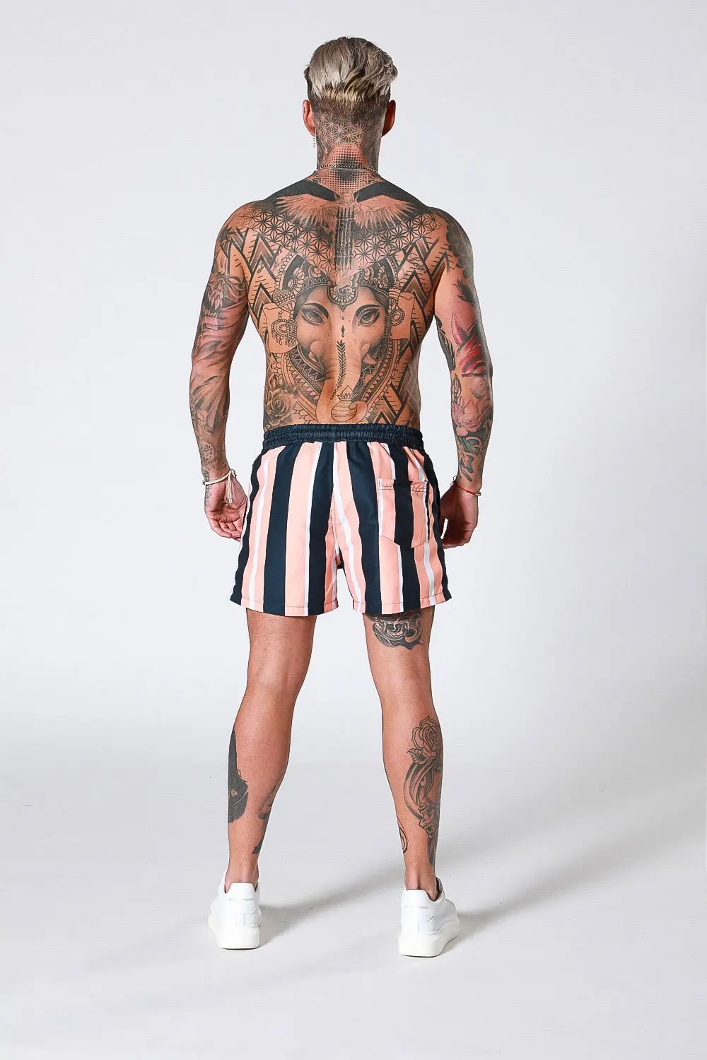 Новые мужские повседневные мужские шорты для фитнеса 3D модные полосатые клетчатые принты быстросохнущие Брендовые мужские шорты Homme качественные трусы