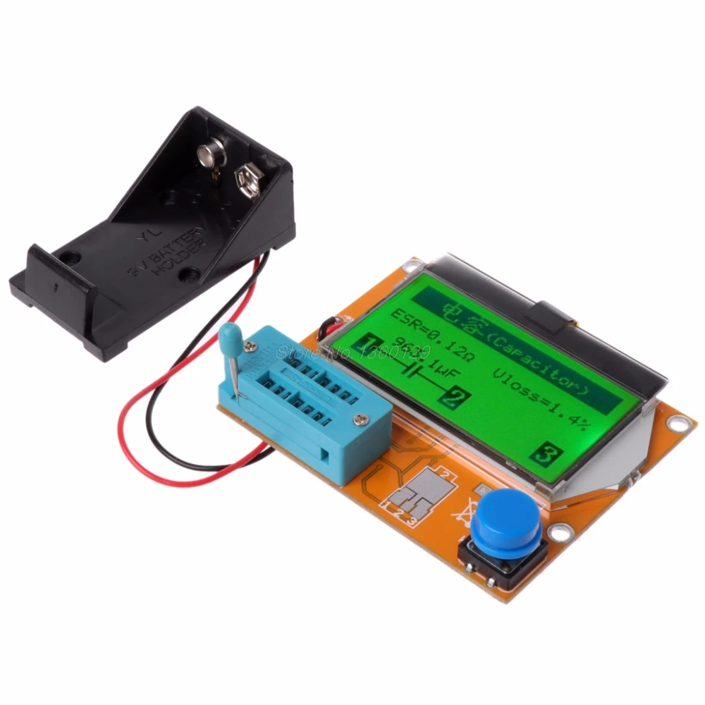 

9V LCD Digital Transistor Tester LCR-T4 ESR Meter 12864 Backlight Capacitance AUG_18 Dropship