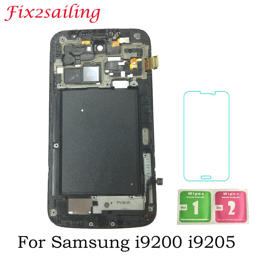 

For SAMSUNG Galaxy Mega 6.3 i9200 i9205 LCD Display Touch Screen With Frame Super Amoled LCDS Digitizer Black / White