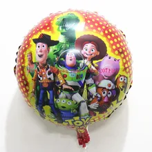 Счастливая 10 шт./лот размером 45*45 см окгругленная игрушка история шар для подарки на день рождения для мальчиков Базз Фольга гелиевый Майларовый шарики, День подарков будущей матери Globos игрушки
