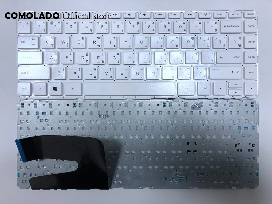 TI Thailand Keyboard For HP Pavilion 14-E Series 14-E000 14-E016LA 14-E018LA 14-EE001TX White Without Frame Keyboard TI Layout -1