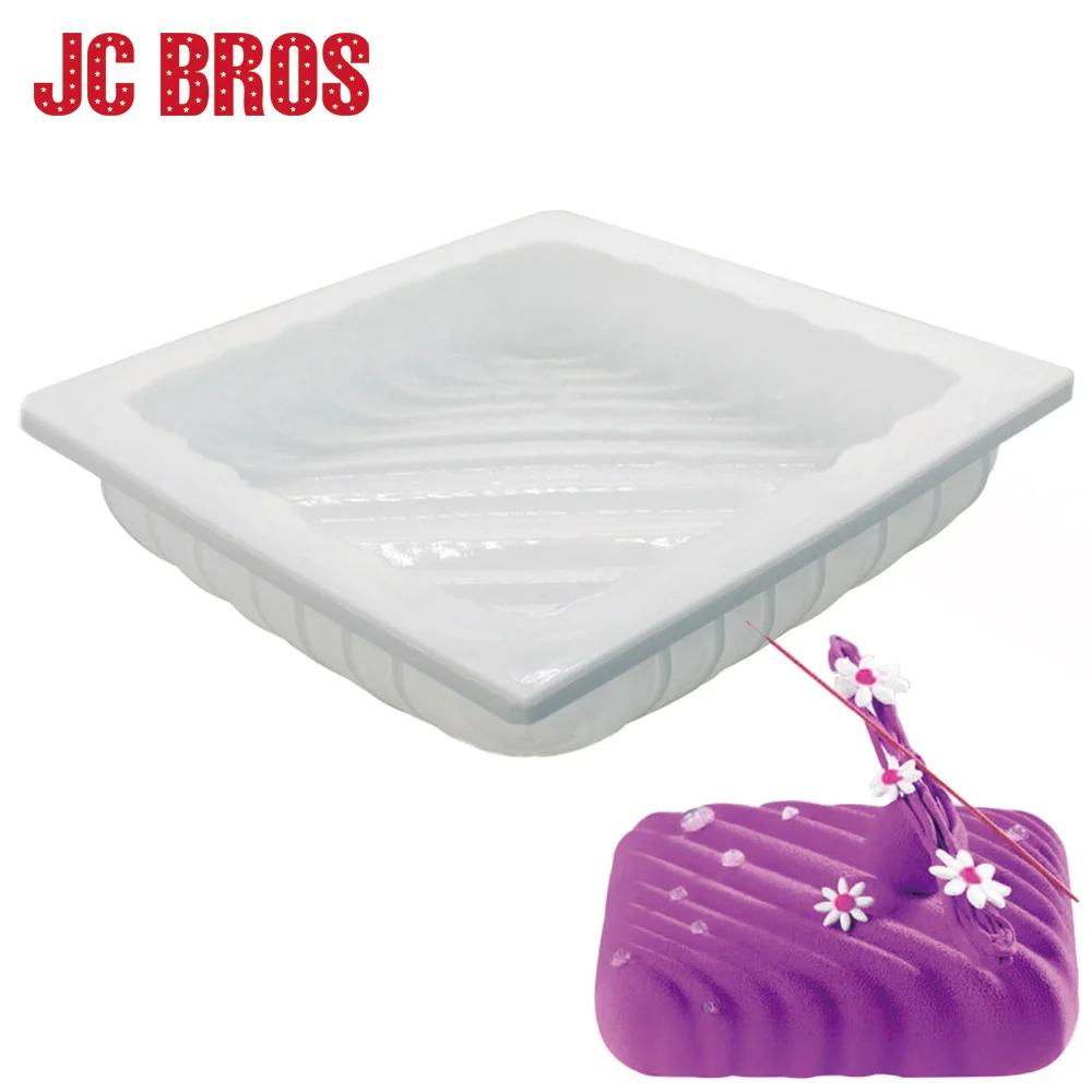 1 Pc Square Stripe Shaped Silicone Cake Mold Non Stick Baking Pan