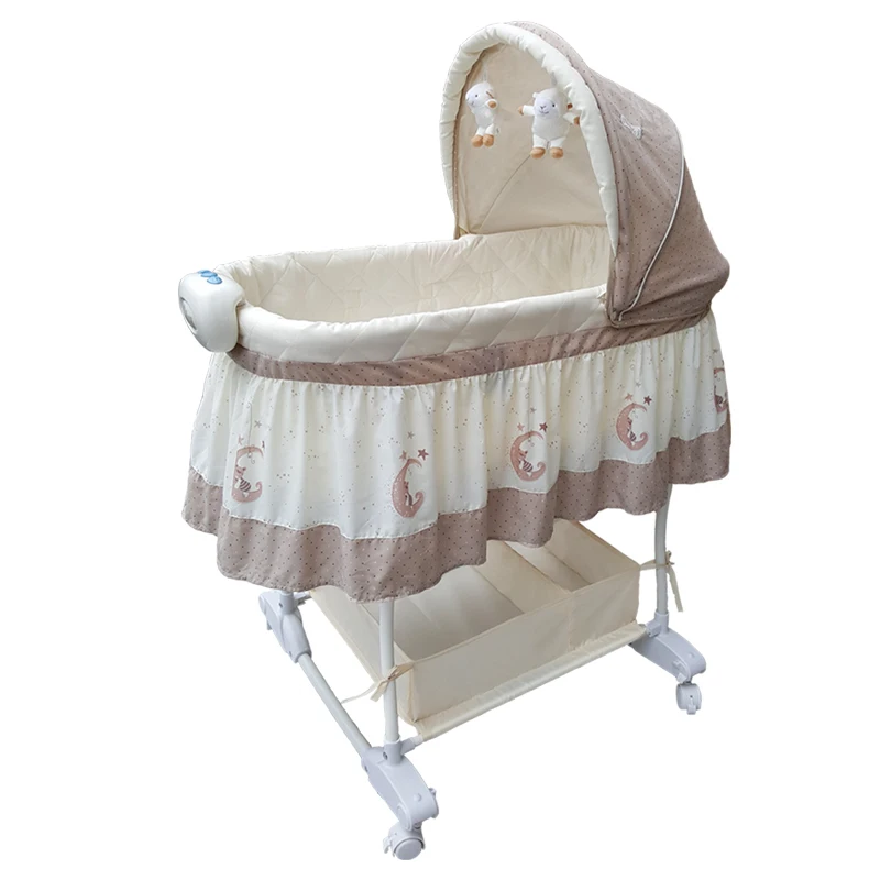 Lit De Bebe Style Europeen Berceau Avec Moustiquaire Transat Musical Et Vibrant Aliexpress