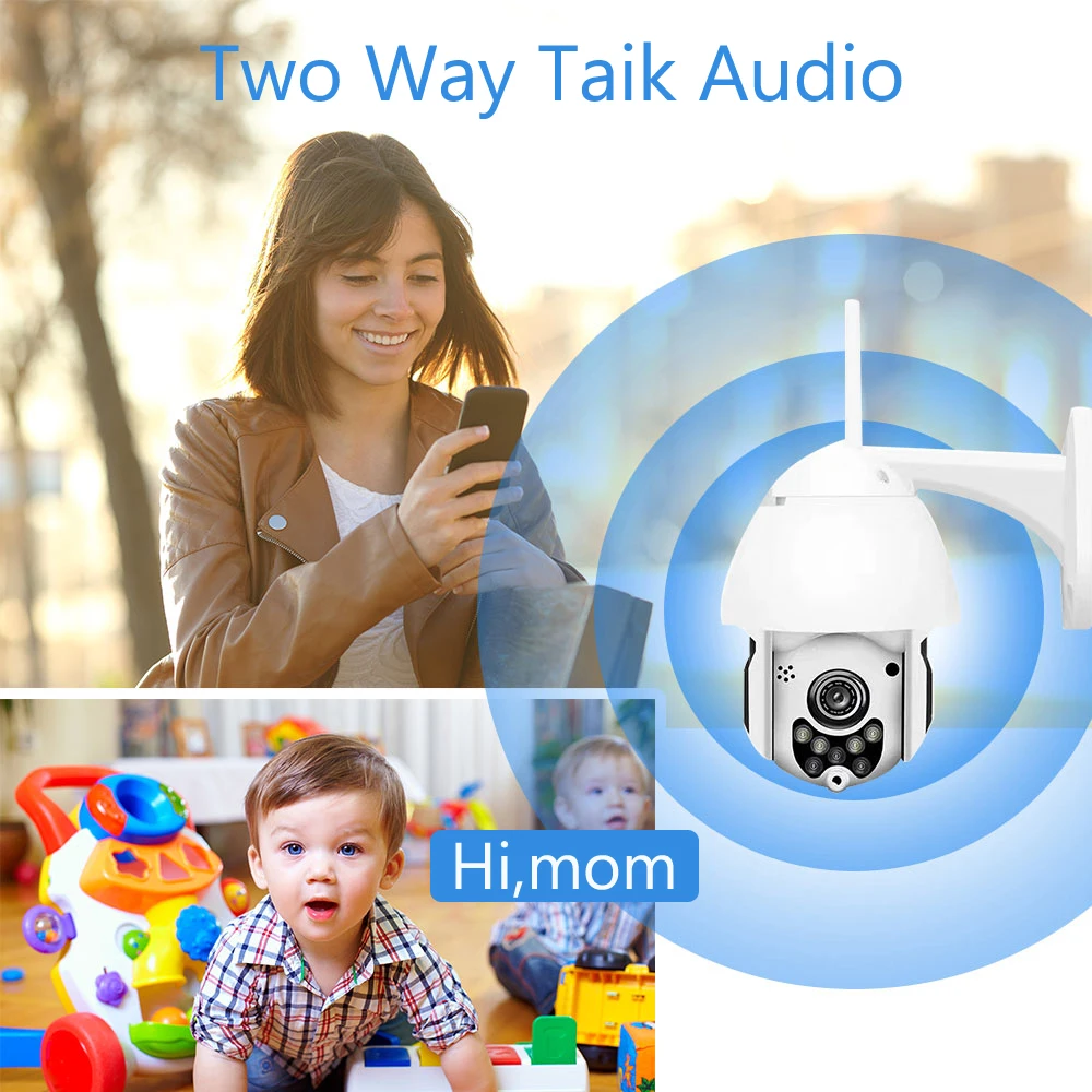 TOMLOV WIFI камера наружная PTZ IP 1080p скоростная купольная видеонаблюдения ip Внешняя 2MP
