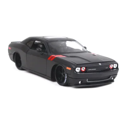 Моделирование 1:24 2008 Dodge Challenger модифицированный ретро сплав модель автомобиля, коллекция и подарок мускул модель гоночной машины - Цвет: black-2008 Dodge