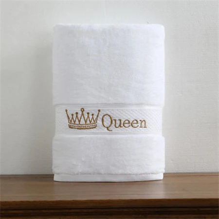 White Queen Полотенце хлопок полотенце для лица для взрослых мужчин и женщин Корона вышитое полотенце s детское полотенце для путешествий - Цвет: White Queen
