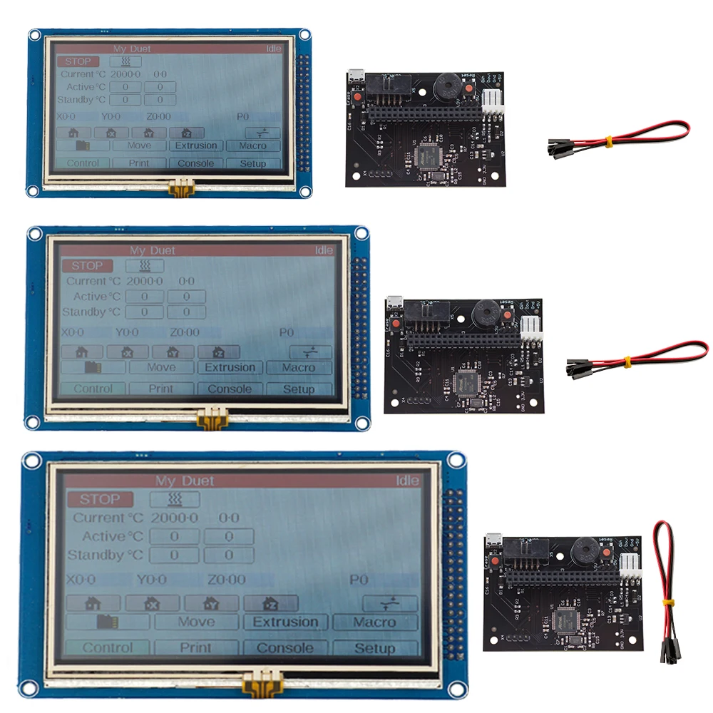 4," 5" " сенсорный цветной экран+ панельная плата контроллера для 3D принтеров с ЧПУ DuetWifi Расширенная 32 битная Электроника
