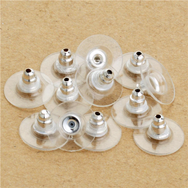100 шт. серьги шпильки установка пустой базы лоток w/Пуля Назад стопор головы шпильки иглы столбы склеивания колодки ювелирных изделий bijoux