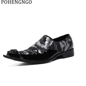 

High Quality Men Business Casual Shoes Rivets Lace Dress Office Shoes Fashion Wedding Oxfords Elegant Men Formal Shoe