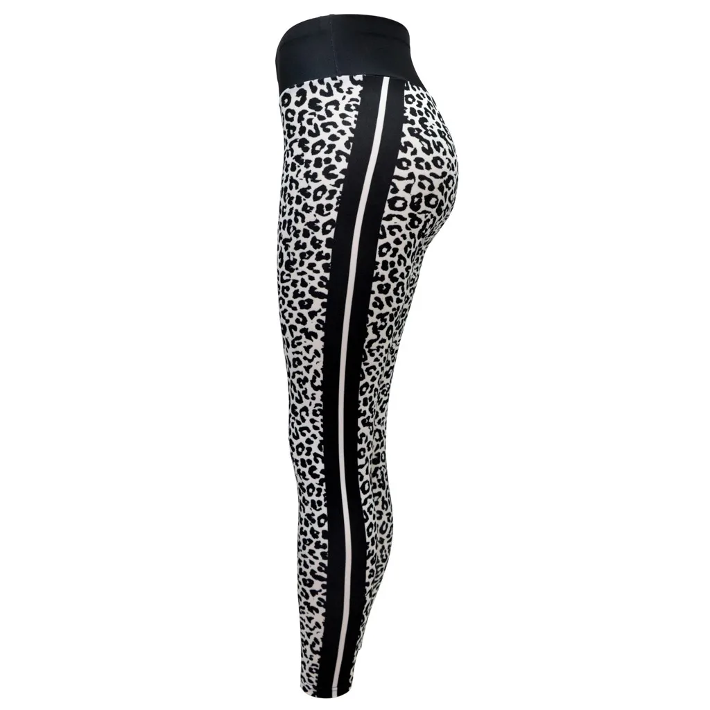 Сексуальные леопардовые леггинсы с высокой талией, обтягивающие спортивные штаны с пуш-ап эффектом, Компрессионные спортивные Леггинсы для бега и бега, A30