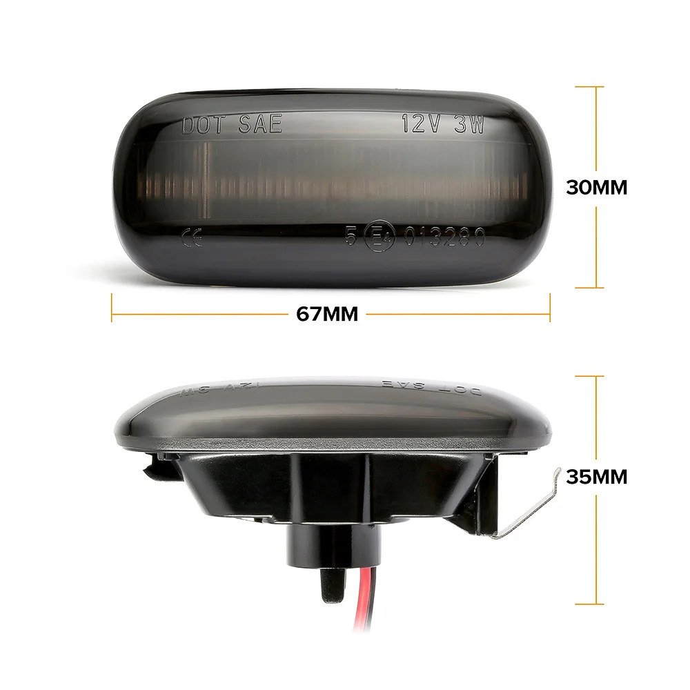 2 pieces Led Dynamic Side Marker Turn Signal Light Sequential Blinker Light For Audi A3 S3 8P A4 S4 RS4 B6 B7 B8 A6 S6 RS6 C5 C7