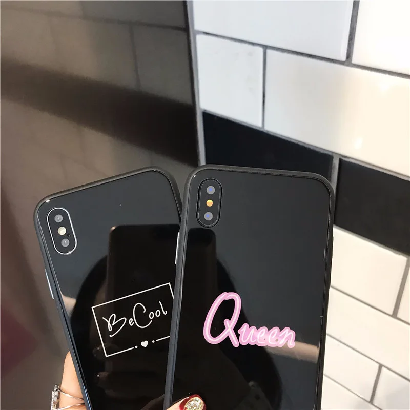 Fille CHAOLIDA Grosir Pecinta Kualitas Tinggi TPU Handphone untuk Iphone X Gliter Hitam Lembut Aksesoris Ponsel Celular Murah