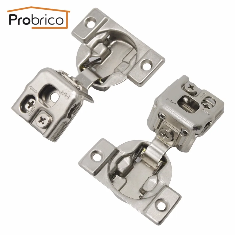 Probrico المطبخ إطار 1/4 تراكب الأثاث خزانة الباب المفصلي المفصلي أخفى 3-Way تعديل
