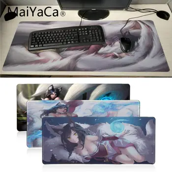 

MaiYaCa League of Legends Ahri gamer play mats Mousepad Large Gaming Mouse Pad Anti-slip Perfect Locking PC Computer desk mat