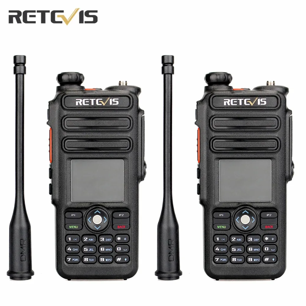 2 шт. DMR TDMR цифровой (GPS) Walkie Talkie трансивер Retevis RT82 двухдиапазонный Ham Radio 3000CH IP67