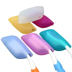 1 шт. силиконовые Зубная щётка Чехол дома Открытый Путешествие защита зубная щетка грязи защиты случайный цвет распродажа