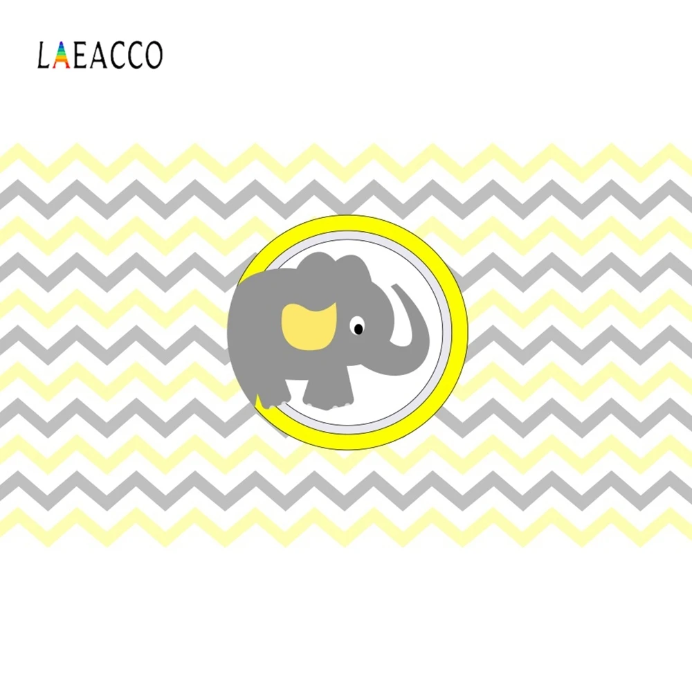 

Laeacco Cartoon Elephant Backdrop Newborn Baby Show Portrait Photography Background Photographic Backdrop For Photo Studio