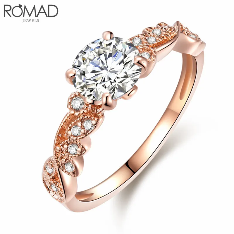 

GS 304 Stainless Steel Flowers Finger Rings For Women Dazzling Daisy Meadow Ring Clear White CZ Women Wedding Jewelry 2018 R5