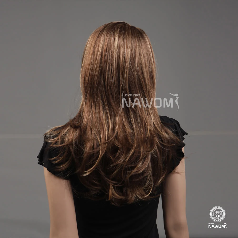 Natural Kanekalon Center Parted Bangs Mid Back Length