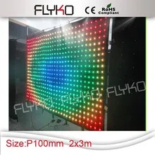 Инновационный Guangzhou rgb Полноцветный мягкий светодиодный видео экран занавески