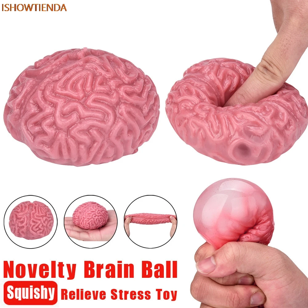 

Novelty Squishy Brain Toy Squeezable Fun Toys Relieve Stress Ball Cure Squeeze Toy Stress Relief Reliever Drop Shipping
