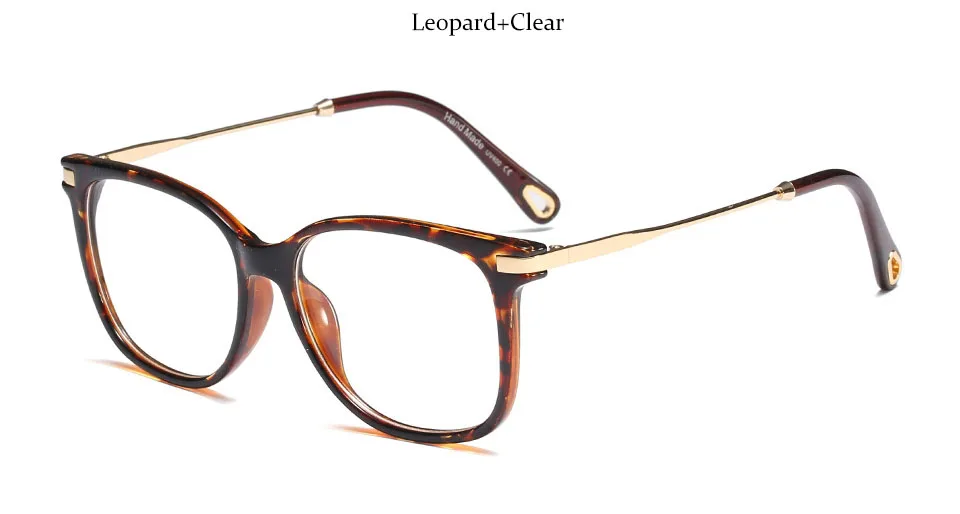 Leopard Пикантные очки, оправа, Квадратные прозрачные линзы, женские очки, прозрачные компьютерные очки, оправа для женщин - Цвет оправы: Leopard