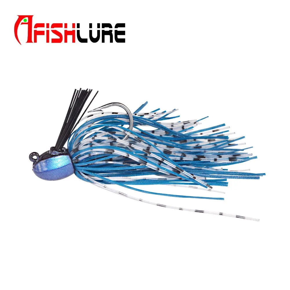 16g Jig head with fishing lure skirt lead jig lead fish jigging lure