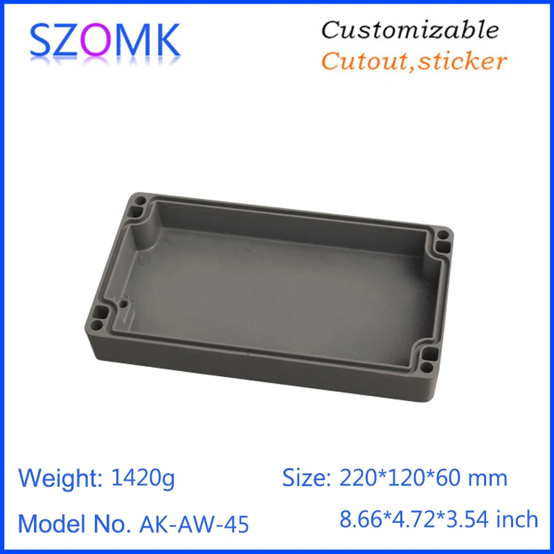 szomk IP66 die cast aluminum waterproof enclosure for electronics aluminum case waterproof equipment junction box (6)