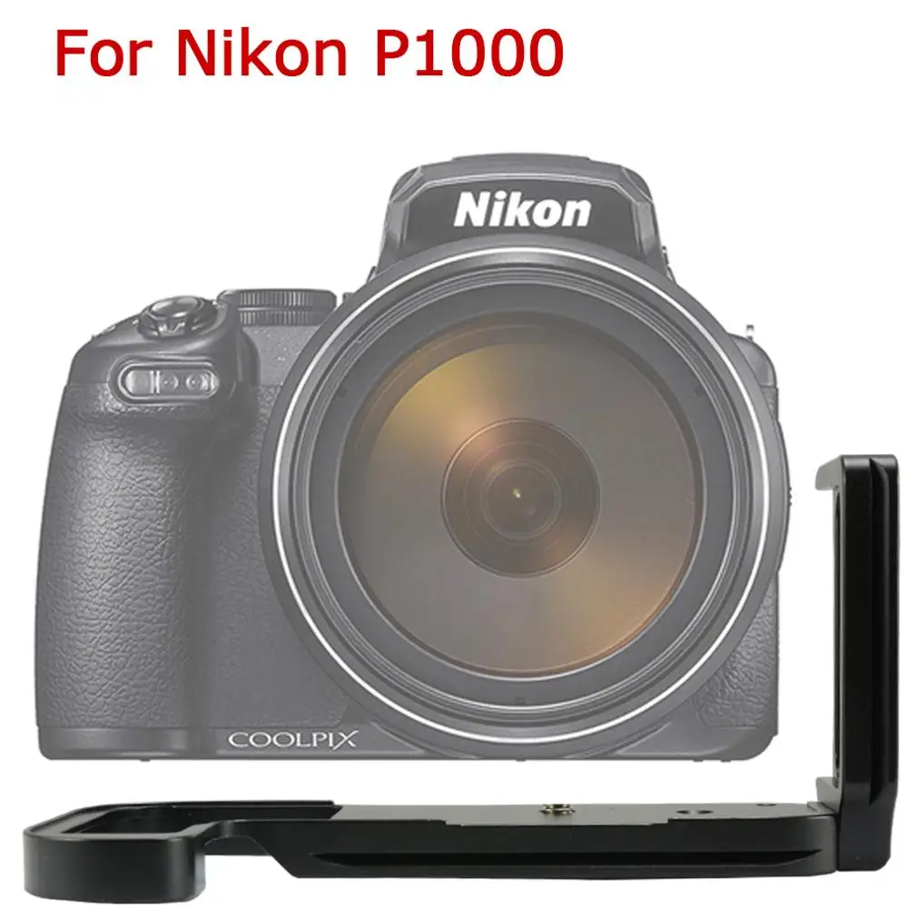 

Upgrade version Quick Release L Plate battery bottom Bracket Fixed Base Holder Hand Grip for Nikon Coolpix P1000 Dslr camera