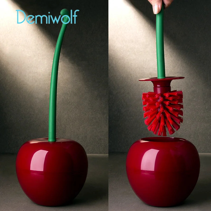 

Creative cherry toilet brush Lovely Shape Lavatory Brush bathroom gadgets colors toilet bowl brush cleaning supplies