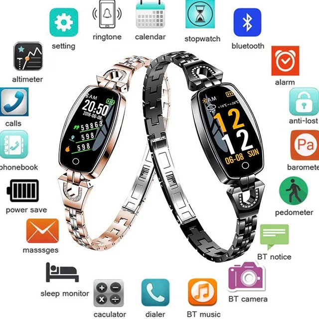 

New Smart Watch Women 2019 Waterproof Heart Rate Monitoring Bluetooth For Android IOS Fitness Bracelet Smartwatch Drop Shipping