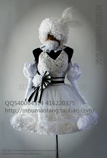 

Cosplay Anime Kuroshitsuji Black Butler Ciel Phantomhive Circus Doll Lolita Party Dress Cosplay Costume Any Size gift socks