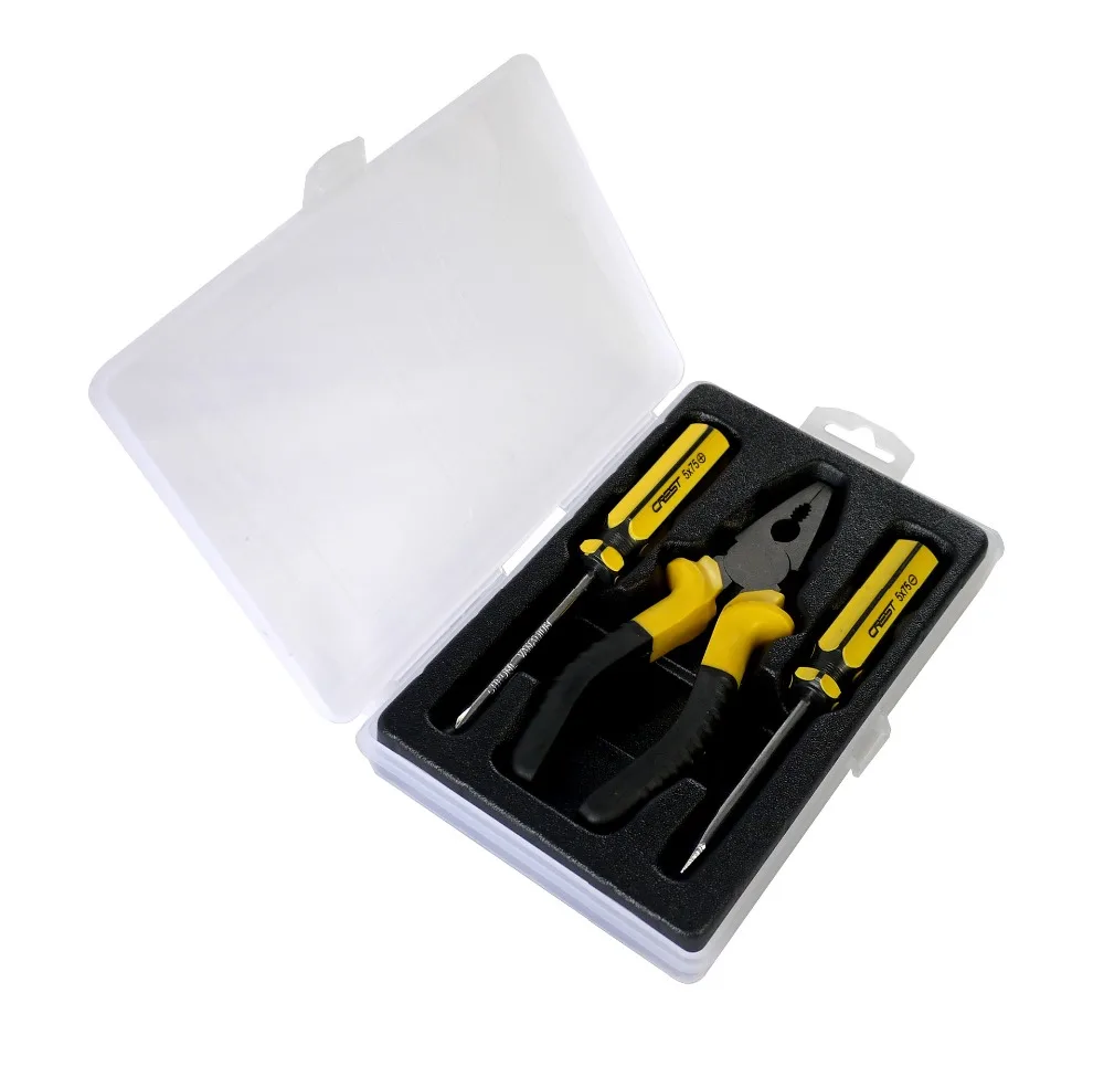 

New high-quality hand tool kit, 2 screwdrivers, one pliers, home DIY tool kit
