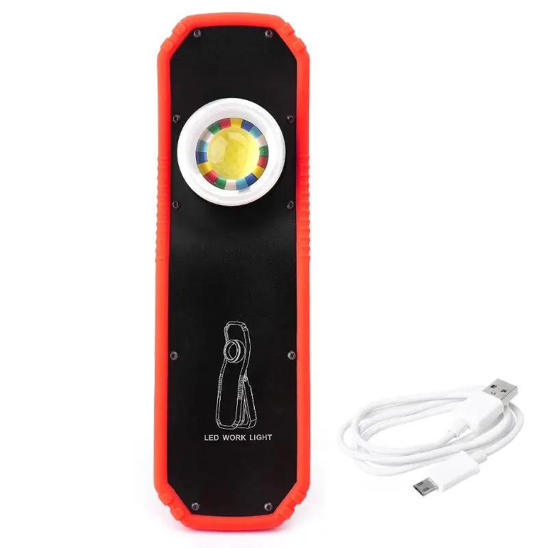 

60W Portable LED Work Light Magnetic COB Flashlight Torch With Hanging Hook For Repair Outdoor Camping