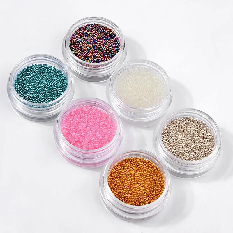 Buy LEARNEVER 6pcs Nail Beads Phototherapy Mixed Beads