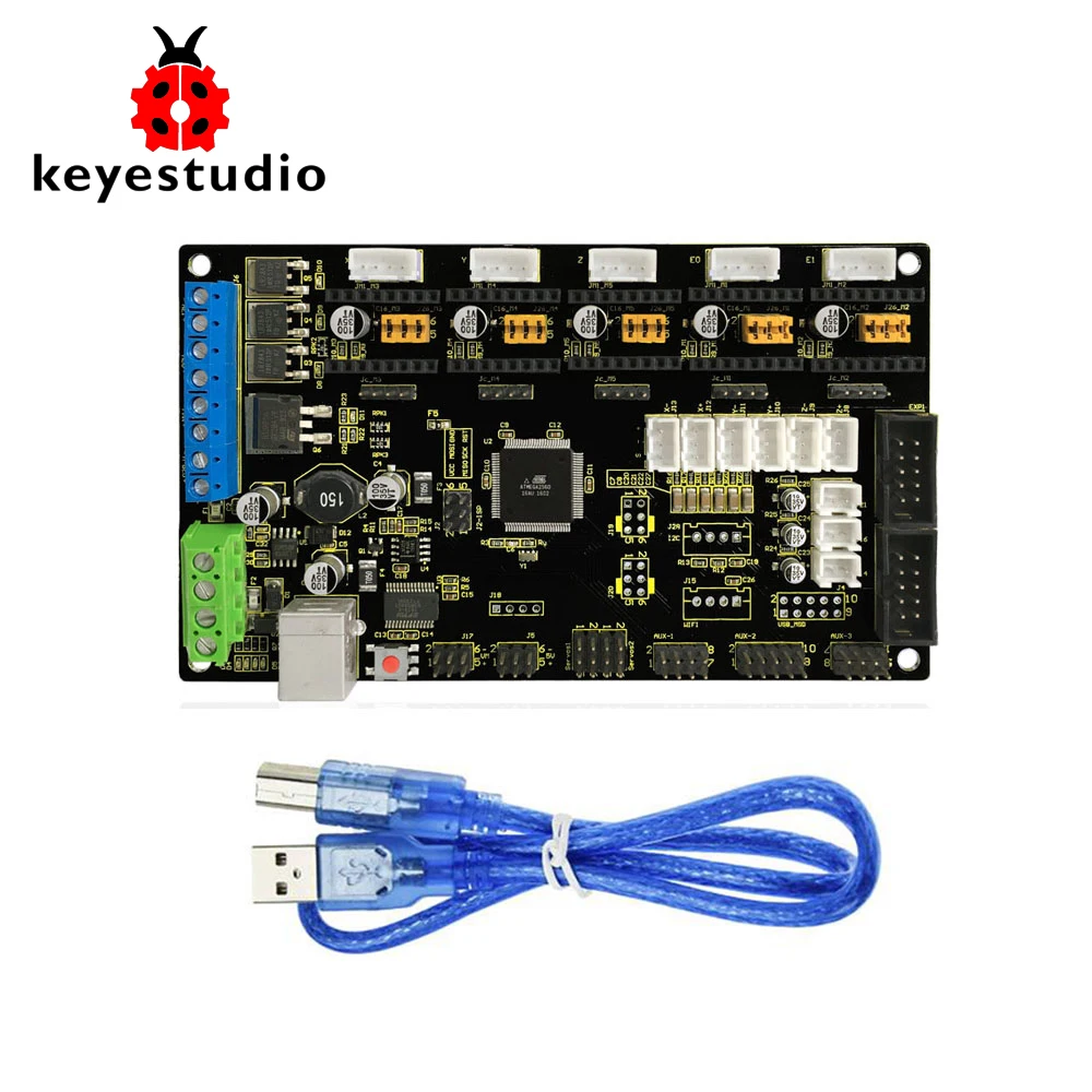 

Free shipping!12V~24V MKS GEN V1.2 Controller Board +USB Cable for 3D Printer
