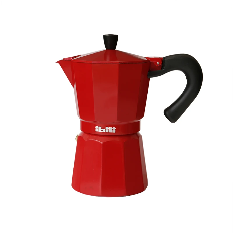 Italia Moka Kopi Pot Rumah Aluminium 